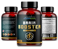 Vitamin B3, Rhodiola Rosea, Lion's Mane and Ginkgo Biloba illustration