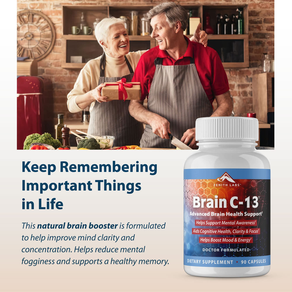 Packaging highlights gluten-free and non-GMO attributes of Brain C-13