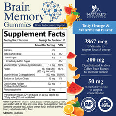 Brain Gummies packaging and bottle displayed together