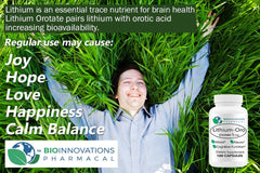 Illustration showing brain health support with lithium orotate