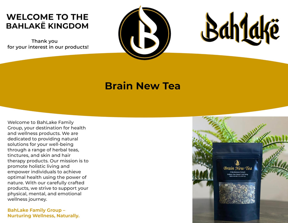Brain New Tea ingredients including Ginkgo Biloba, Bacopa Monnieri, Gotu Kola and Rhodiola