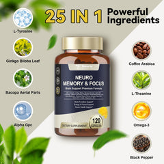Ginkgo Biloba and other neuro nootropic ingredients close-up