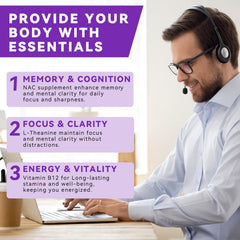 Gluten-free vegan brain supplement capsules