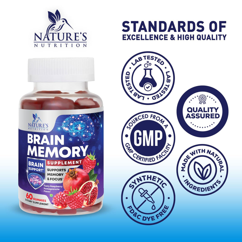 Daily brain vitamins and memory support gummies