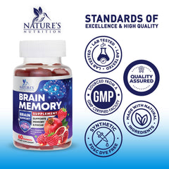 Daily brain vitamins and memory support gummies