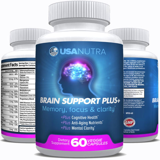 Brain Support Plus bottle and label