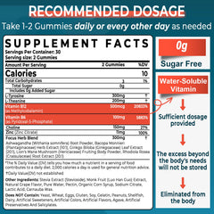Neviss Brain Focus Gummies back label