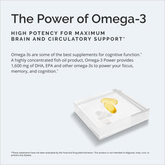 Nutrition facts and supplement details on BrainMD Omega-3 Power