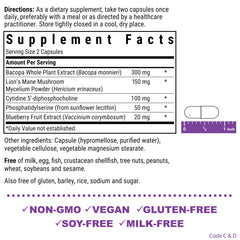 BrainPower ingredients blend featuring botanicals and neuro-nutrients