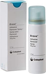 Brava Adhesive Remover wipe demonstrates discreet packaging and convenient residue removal on skin.