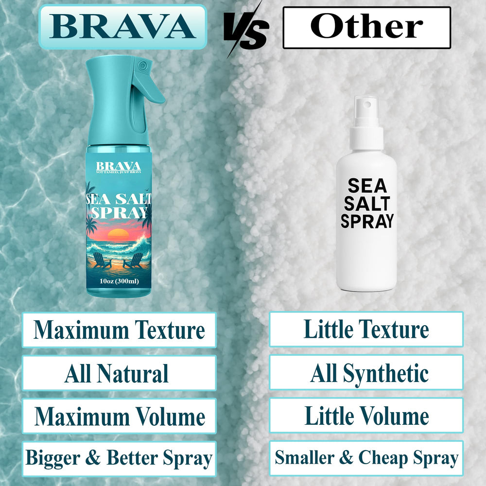 BRAVA Sea Salt Spray matte finish for clean, non-greasy texture
