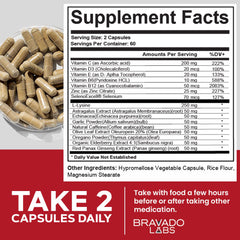 Immune support and skin health concept with lysine capsules