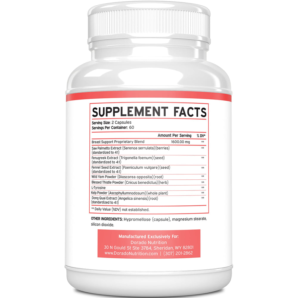 Two-month supply packaging for Breast Support Pills