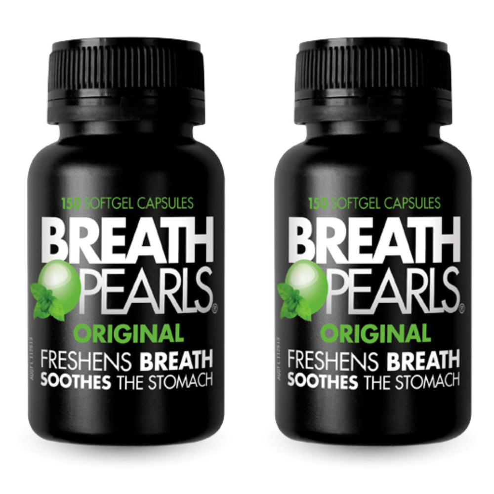 Breath Pearls Original Peppermint & Parsley softgels - 300 count pack (2 x 150)
