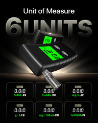 Breathalyzer unit with 6 unit switching options