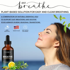 Breathe essential oil bottle with dropper for diffuser