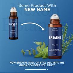 Applying Breathe Roll-On to skin for soothing effect