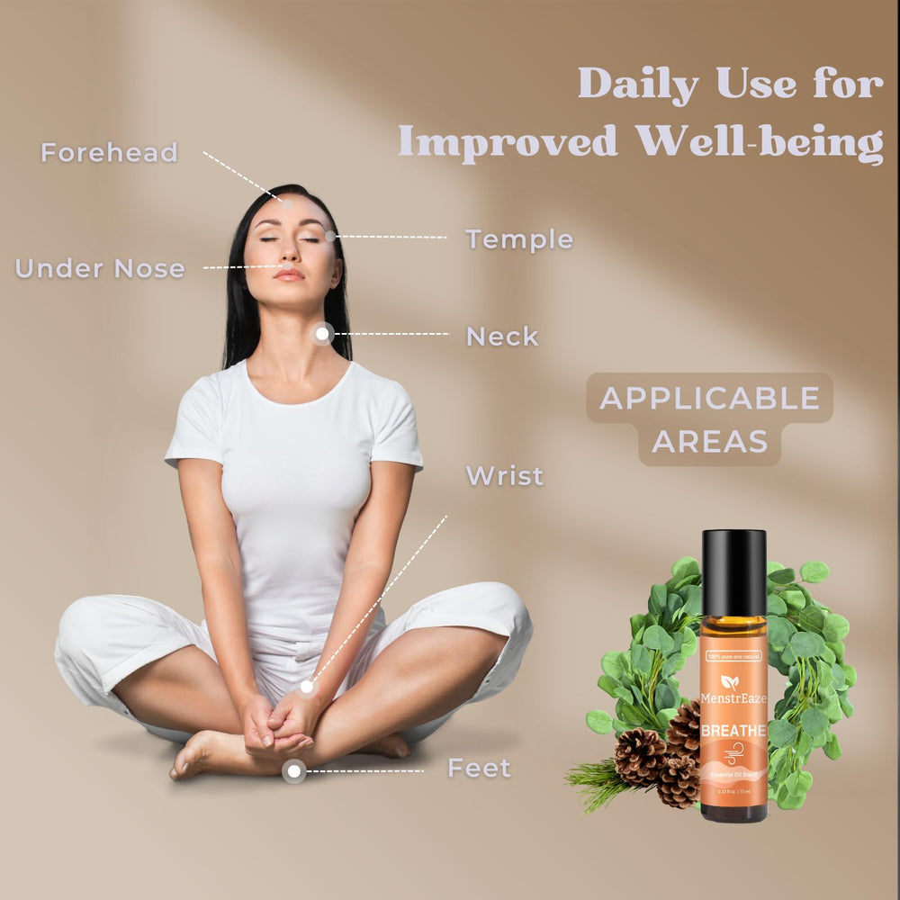 Graphic showing clear breathing and energy boost benefits