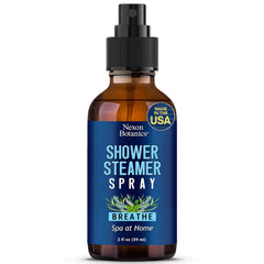 Front view of Breathe Shower Steamer Spray 2 oz bottle