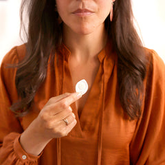 Breatherapy Aroma Patch chest area attachment area shows simple, secure placement