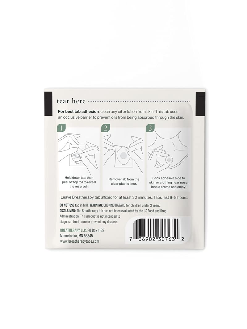 Breatherapy Balance patch geranium oil drop emphasizes floral scent for mood support