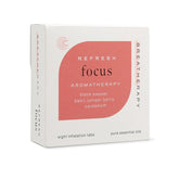 Breatherapy aroma patch packaging shows premium oils for focus