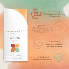 Breatherapy Self-Care Kit contents showing eight inhalation tabs