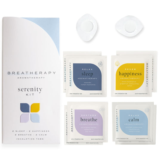 Breatherapy Serenity Kit box with 8-pack inhalation tabs