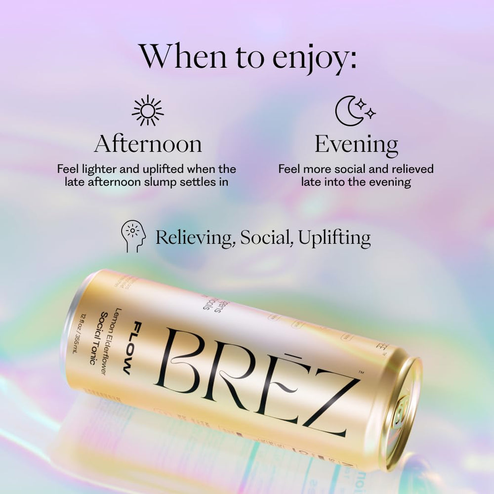 Close-up of BRĒZ Flow can label