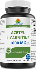 Brieofood Acetyl L-Carnitine 1000 mg bottle with 240 capsules