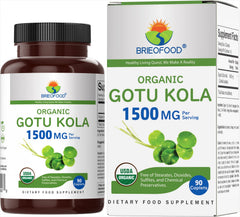 Brieofood Organic Gotu Kola bottle and label