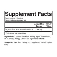 Bottle shows 45 servings and 90 vegetarian tablets