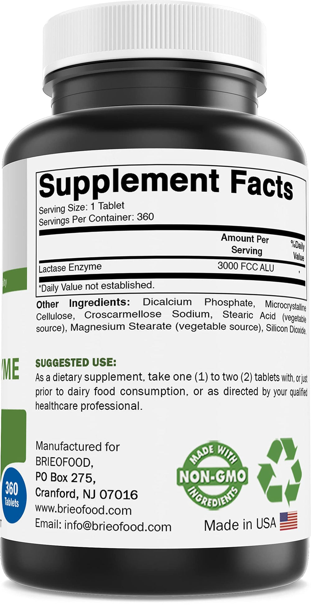 Lactase enzyme pills aiding dairy digestion