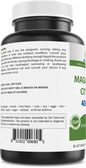 Brieofood Magnesium Citrate bottle with 250 tablets on display