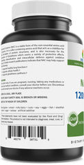 Brieofood NAC packaging and bottle details highlighting ingredients and serving size