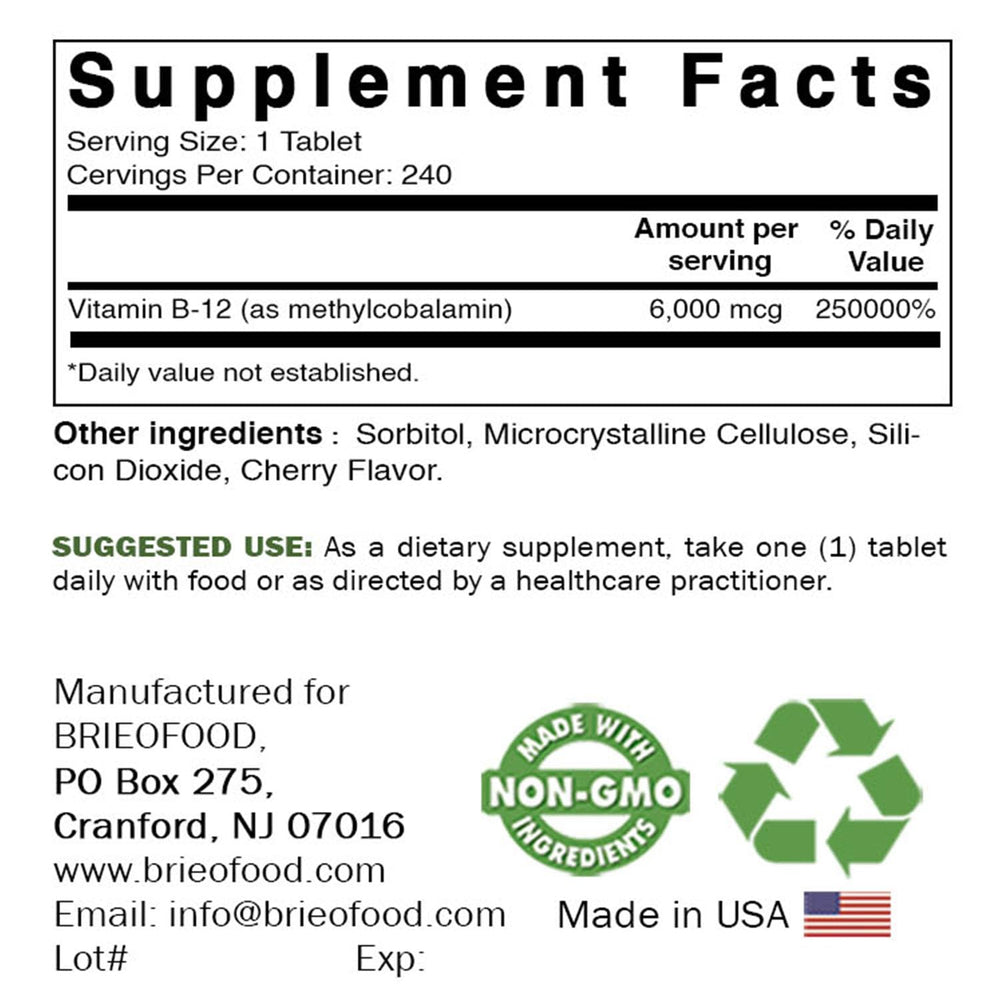 Bottle showing 240 tablets per bottle