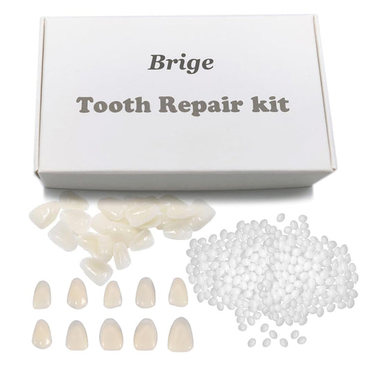 Brige Tooth Repair Kit with moldable beads and replacement tooth model