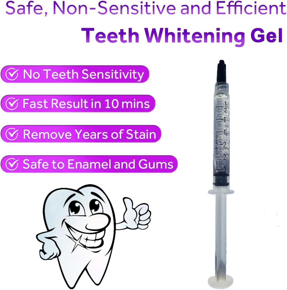 Close-up of Bright White Smiles whitening gel syringes (20x 3ml)