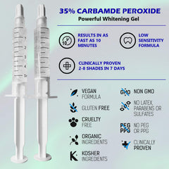USA-made Dentech Laboratory label on whitening kit box