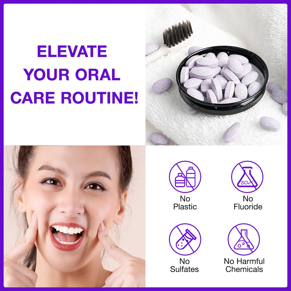 Refreshing mint flavor and travel-friendly packaging of purple toothpaste