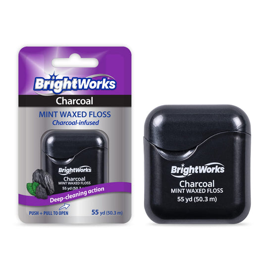 BrightWorks Charcoal Dental Floss – 55 Yards per Pack, Pack of 4 – product image 1