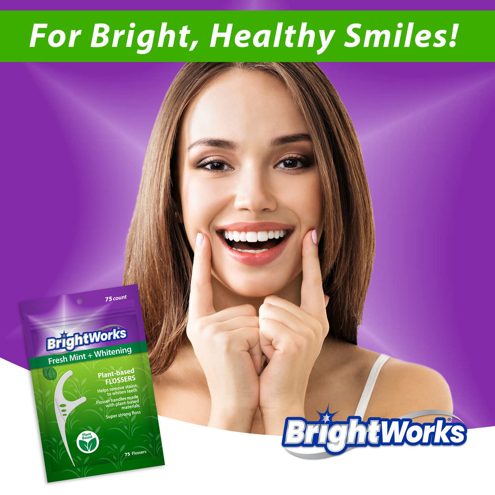 Disposable whitening dental flossers ready for daily use.