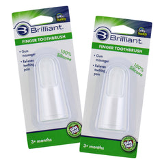 Brilliant Baby Finger Toothbrush Clear – front view