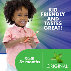 Fluoride-free toothpaste gel bottle safe if swallowed