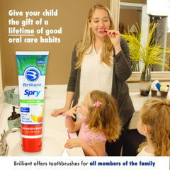 Brilliant Toothpaste Gel by Spry 3 oz 2-pack packaging and branding