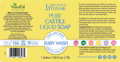 Foaming castile soap suitable for face and body wash
