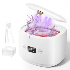Front view of BRNMLD Ultrasonic Retainer Cleaner in white
