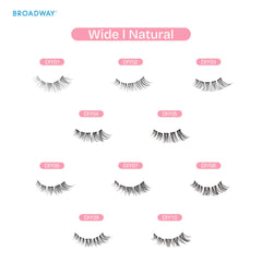 Broadway Eyes reusable synthetic-fiber lashes offer durability and easy reuse.