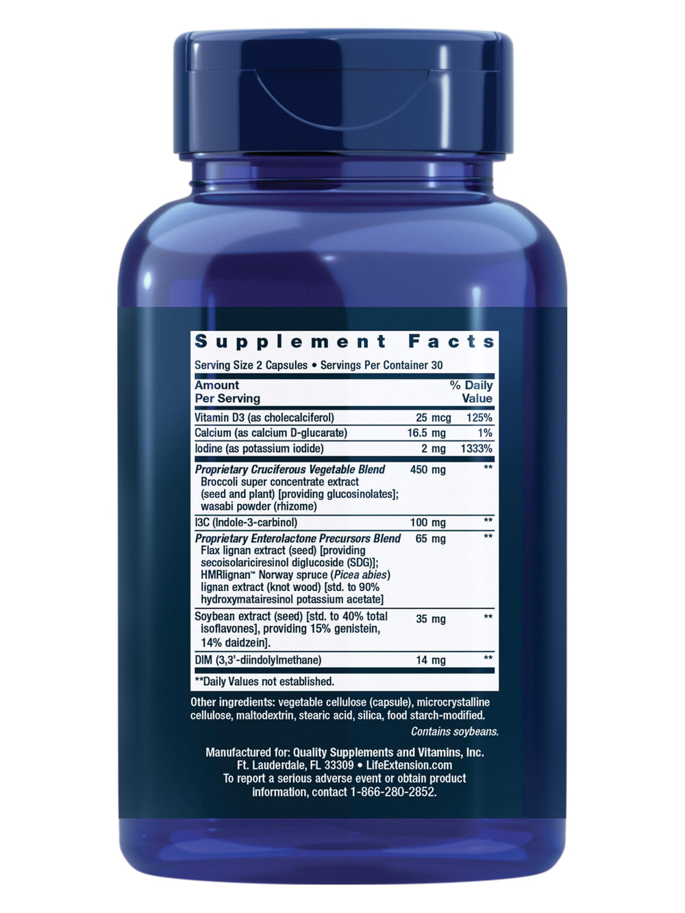 Broccoli extract used in the formula for breast health