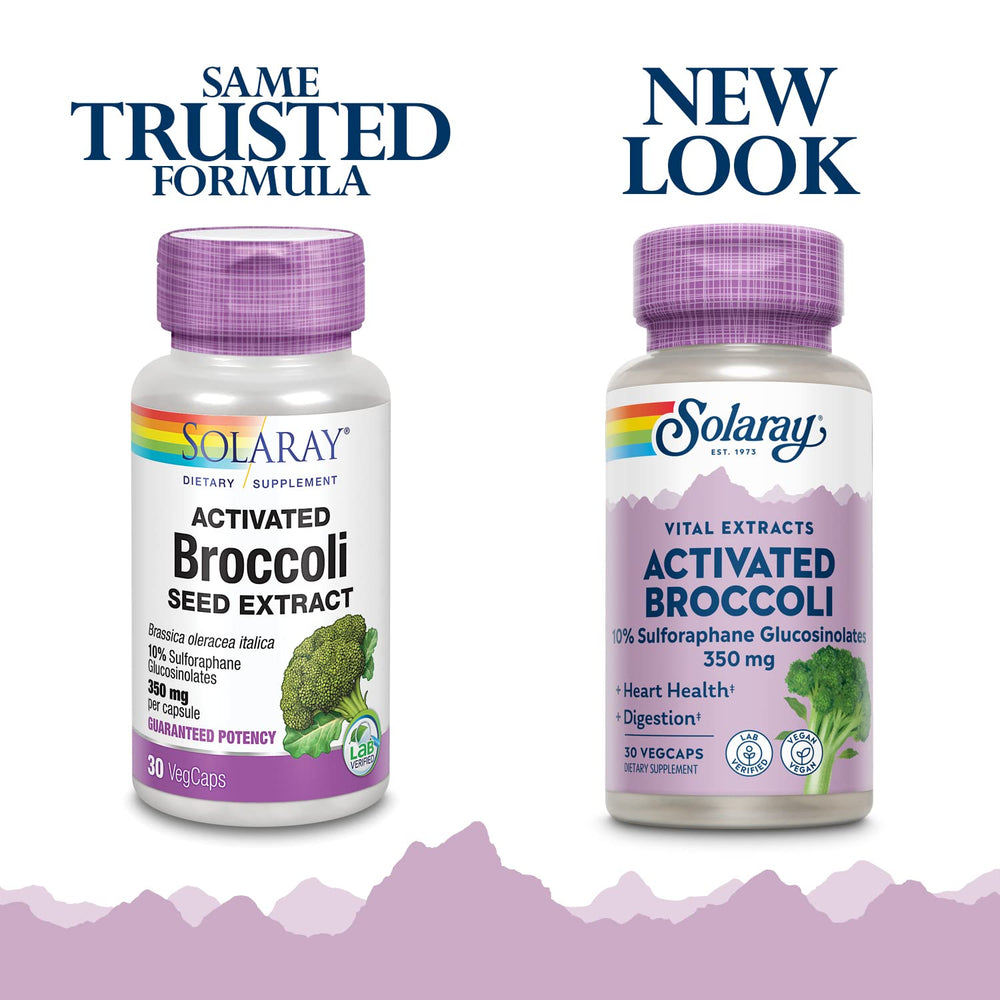 Broccoli seed extract label showing 10% sulforaphane glucosinolates
